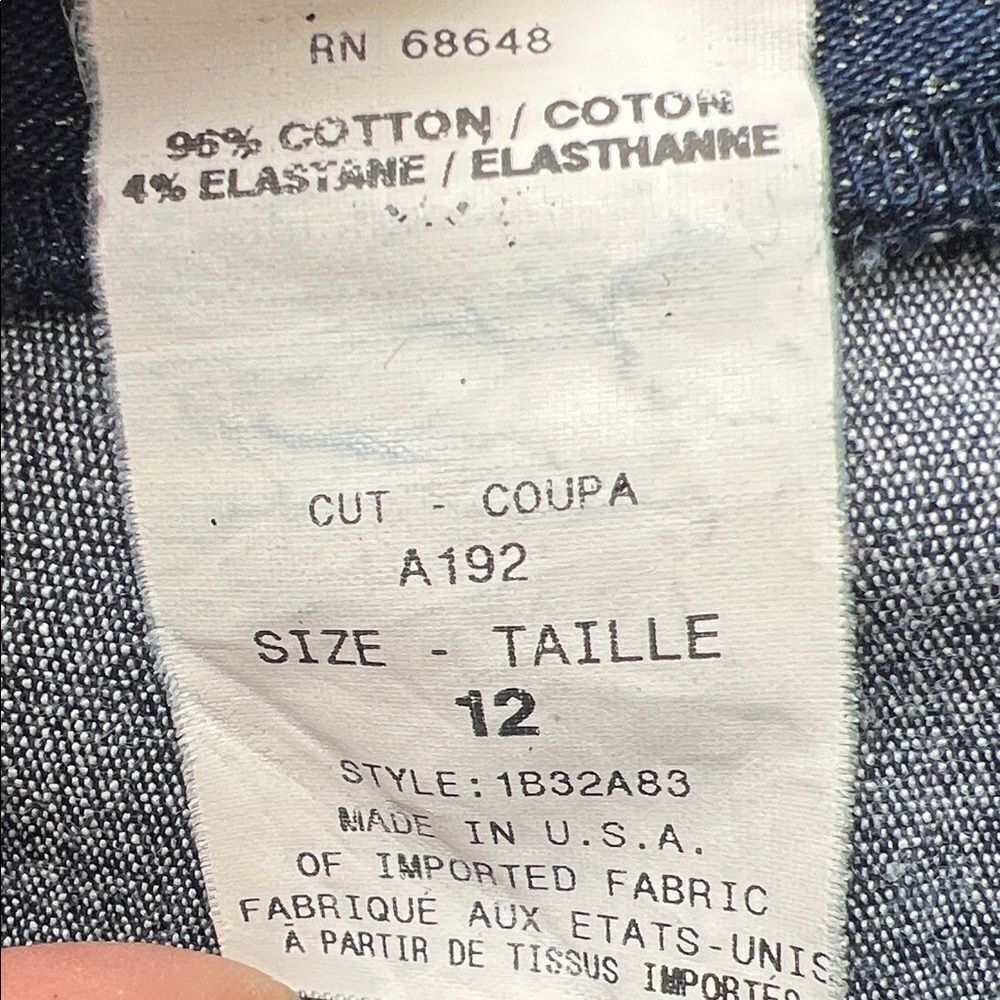 ABS by Allen Jeans Clean Front Dark Wash with Black Shiny Speckles in Size 12 - Picture 13 of 15